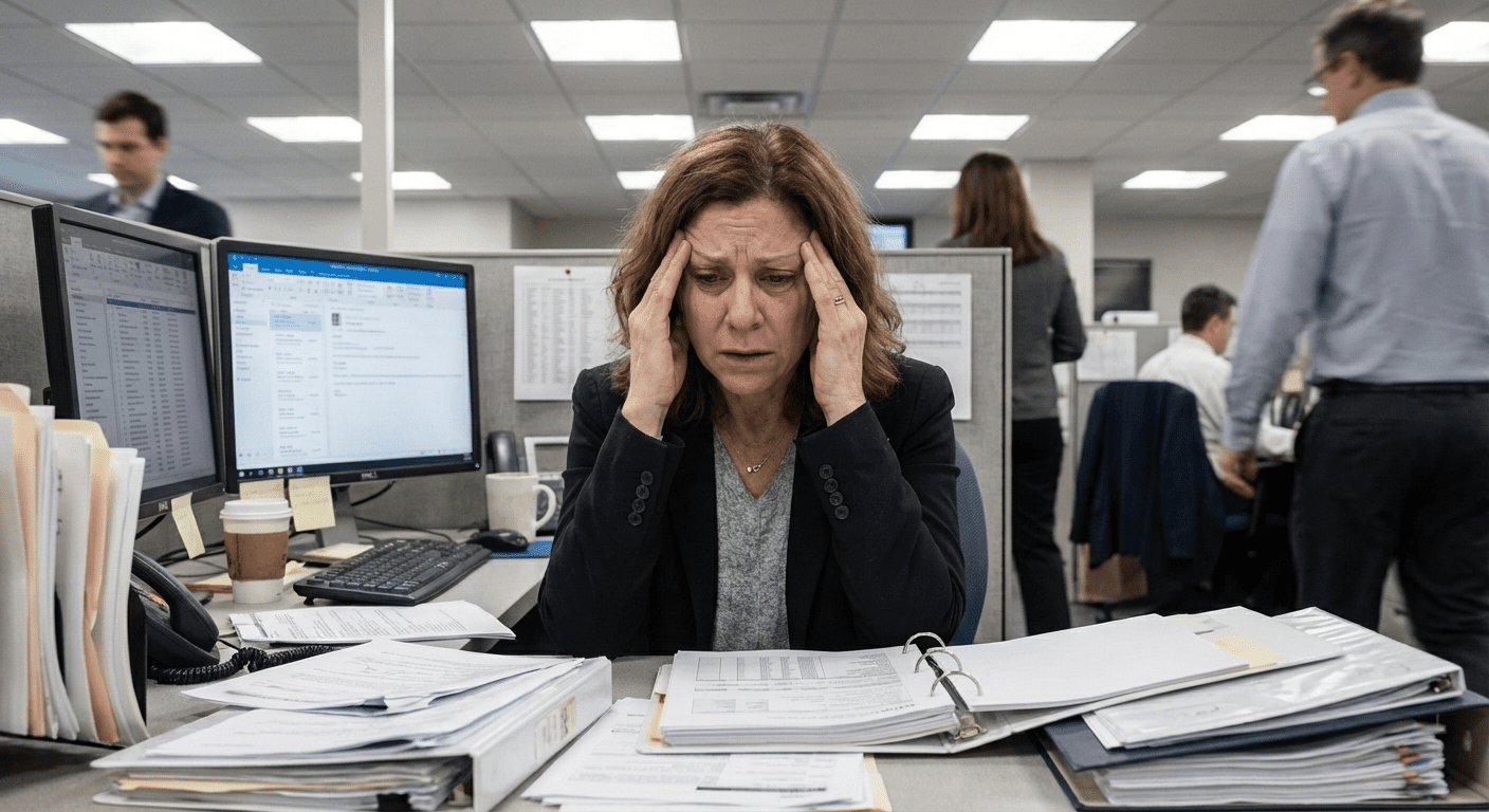 Racing thoughts disrupting your day, mind overwhelmed, seeking calm and focus